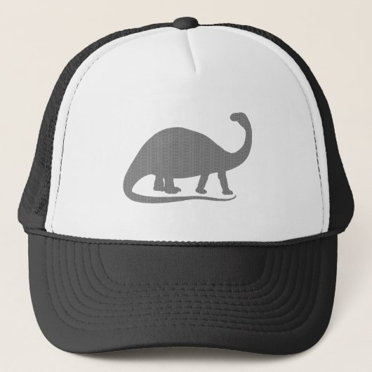 Grey Brontosaurus Trucker Pet (Voorkant)