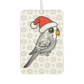 Grey Budgie Santa Claus Luchtverfrisser (Voorkant)