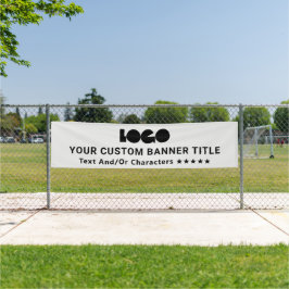 Grey Business Logo Company Brand Outdoor 10' lang Spandoek