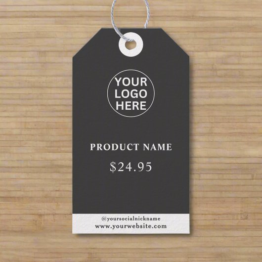Grey Business logo Professional Bedankt Prijs Cadeaulabel