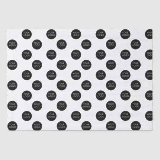 Grey Business Logo Website Company Tissuepapier (Voorkant)