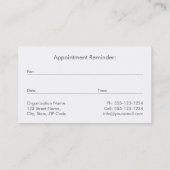 Grey Canvas God is liefde Christelijke kerkvoorgan Afsprakenkaartje (Achterkant)