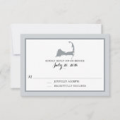 Grey Cape Cod | Mariage RSVP (Devant)