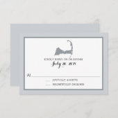 Grey Cape Cod | Mariage RSVP (Devant / Derrière)