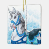 Grey Carrousel Horse Ornament (Links)