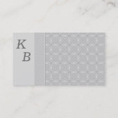 Grey Celtic Knot Private Tutor Visitekaartje (Achterkant)