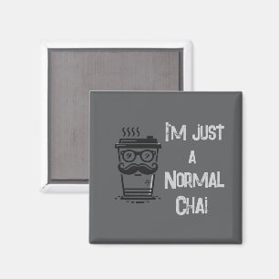 Grey Chai Magneet Hipster Koffie Cup Pun