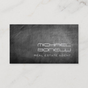 Grey Chalkboard Real Estate Agent Visitekaartje