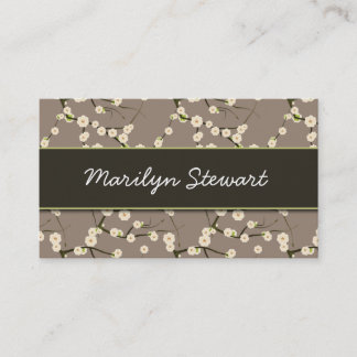 Grey Cherry Blossom Visitekaartjes