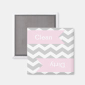 Grey Chevron Clean - Magnets de lave-vaisselle sal (Recto/Verso)