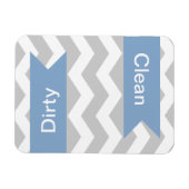 Grey Chevron Clean - Magnets de lave-vaisselle sal (Horizontal)