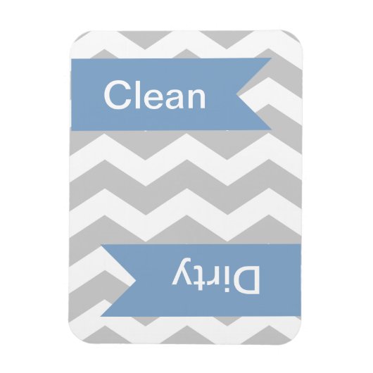 Grey Chevron Clean - Magnets de lave-vaisselle sal (Vertical)