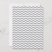 Grey Chevron | Faire-part de naissance bébé garçon (Dos)