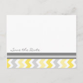 Grey Chevron Save the Date Wedding Briefkaarten (Achterkant)