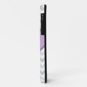 Grey Chevron violet personnalisé iPhone 5 Coque (Dos/Gauche)