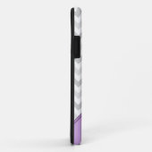 Grey Chevron violet personnalisé iPhone 5 Coque (Dos/Droite)