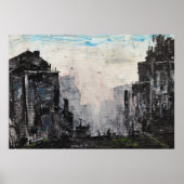Grey City Abstract Print, Value Poster Paper  (Devant)