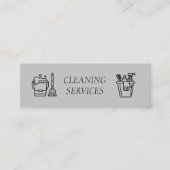 Grey Cleaning Services Company Mini Visitekaartje (Voorkant)