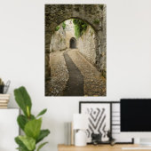 Grey Cobblestone street, Frankrijk Poster (Thuiskantoor)
