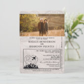 Grey Colorado Passport Wedding Kaart (Staand voorkant)