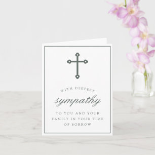 Grey Cross Elegant condoleert sympathie Kaart