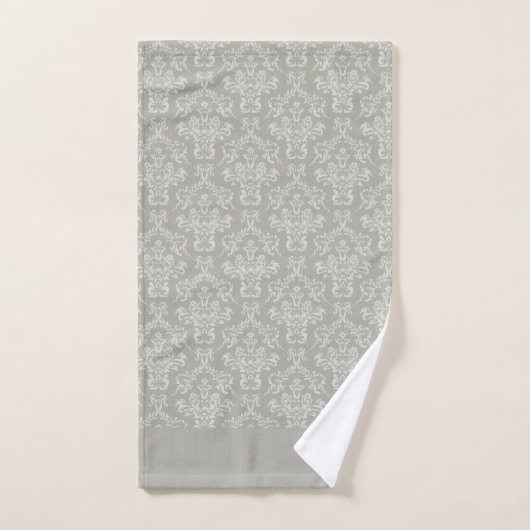 Grey Damask (Serviette à main)