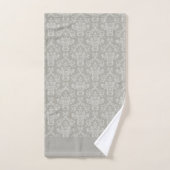 Grey Damask Bad Handdoek (Handdoek)