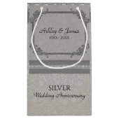 Grey Damask en Diamonds Klein Cadeauzakje (Achterkant)