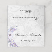 Grey Damask en Paarse Berry Wedding (Buitenkant ongevouwen)