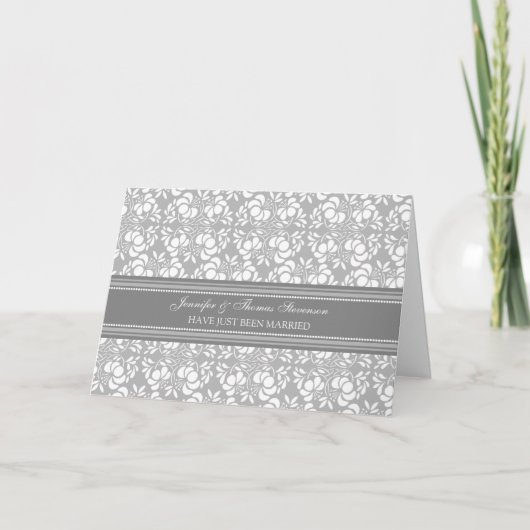 Grey Damask is getrouwd met Kaart van de aankondig (Voorkant)