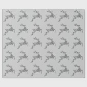 Grey Deer Christmas Cadeaupapier (Vlak)
