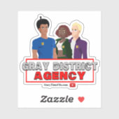 Grey District Agency Sticker (Vel)
