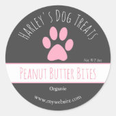 Grey | Dog Treat Business Labels (Voorkant)