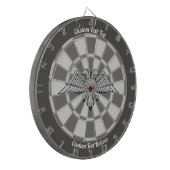 Grey Eagle met twee hoofden Dart Board Dartbord (Voorkant Links)