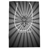 Grey Eagle met twee hoofden Gift Bag Medium Cadeauzakje (Voorkant)