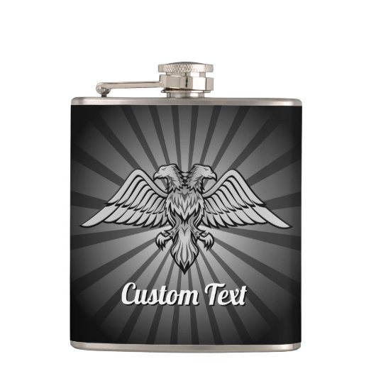 Grey Eagle met twee hoofden Hip Flask Heupfles (Voorkant)