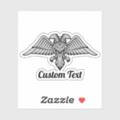 Grey Eagle met twee hoofden Sticker (Vel)