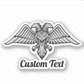 Grey Eagle met twee hoofden Sticker (Voorkant)