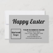 Grey Easter Business Flat Wenskaart Kaart (Voorkant)