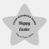 Grey Easter Business Star-Sticker Ster Sticker (Voorkant)