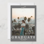 Grey En vichy Coquette Faire-part de diplôme (Devant)