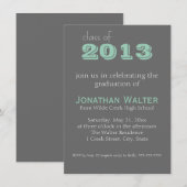 Grey et Emerald | Texte | Invitation à l'obtention (Devant / Derrière)