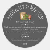 Grey | Etiketten van ingrediënten van kruidenprodu (Voorkant)