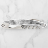 Grey Faux Marble Monogram Waiter's Kurkentrekker (Voorkant)