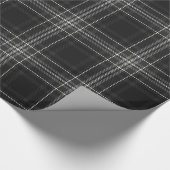 Grey Flanel Lumberjack Plaid Classic Cadeaupapier (Hoek)