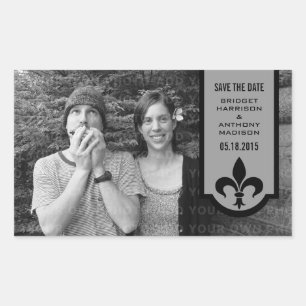 Grey Fleur De Lis Banner sparen de Stickers van de