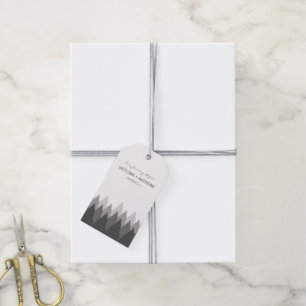 Grey Forest Range Woodland bruiloft Cadeaulabel