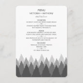 Grey Forest Range Woodland bruiloft Menu (Voorkant)