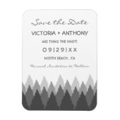 Grey Forest Range Woodland Bruiloft Save The Date Magneet (Verticaal)
