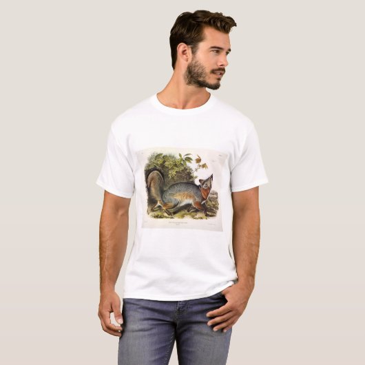 Grey Fox / Grey Fox Audubon's Amerikaanse viervoet T-shirt (Voorkant volledig)